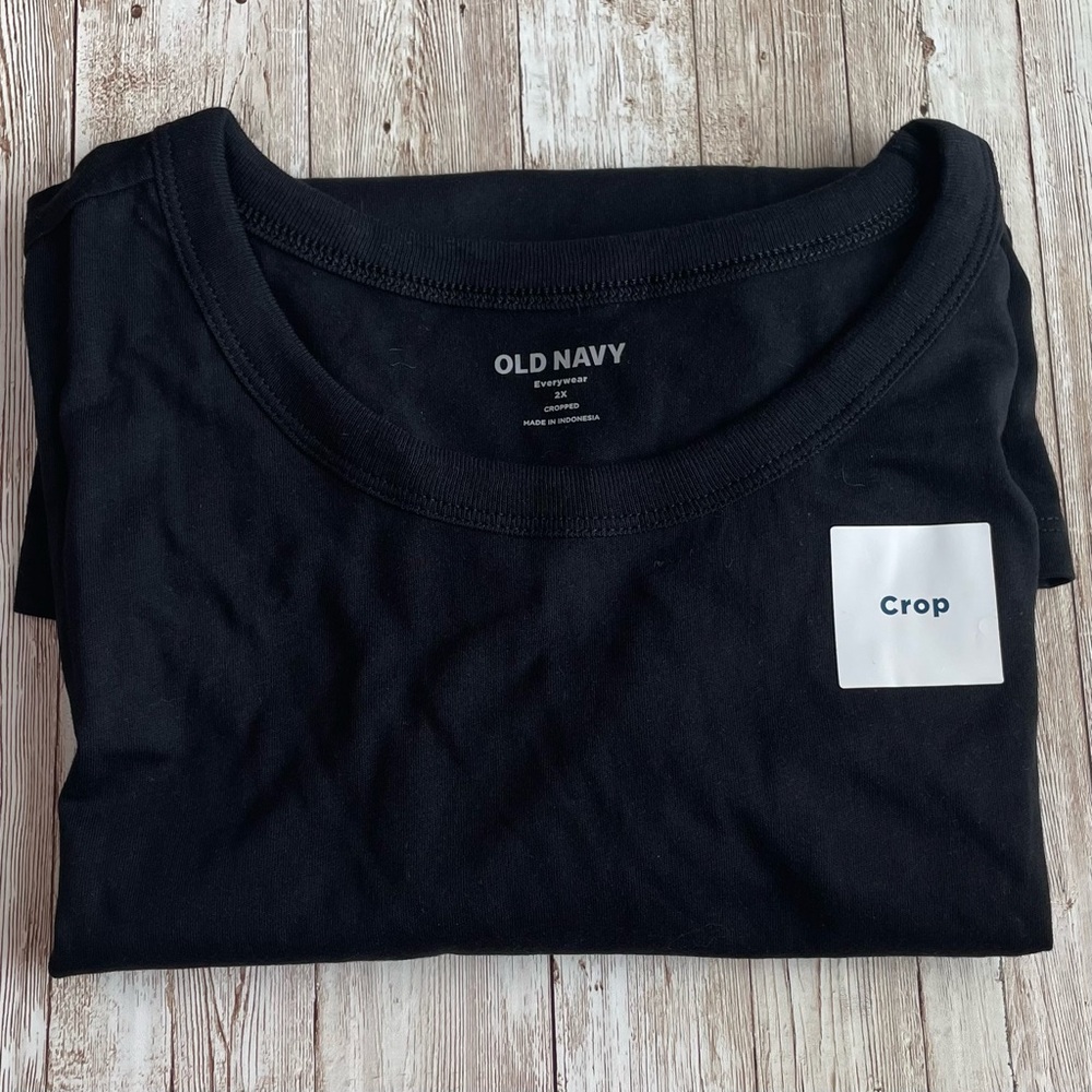 🆕 RESERVED EB Old Navy Women's EveryWear Crop Cropped Short Sleeve T-Shirt 2X - Picture 7 of 15